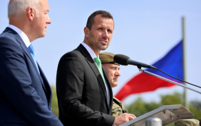 Slavnostní nástup po návratu z mise ze Slovenska Vítkov 71. mpr