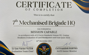 Certificate of completion - Mission capable