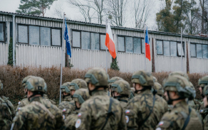 Nástup jednotek v posádce Hranice ke cvičení Amber Lionheart 25.