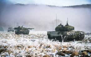 Přesun techniky Leopardů 2A4 v prostoru VÚj Boletice 2025, 73. takový prapor