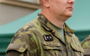 Velitel 73. tankového praporu "Hanácký" podplukovník Ing. Tomáš Suchý