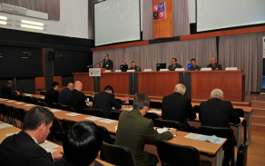 Prorektor UO plukovník gšt. Miloslav Bauer vítá účastníky konference